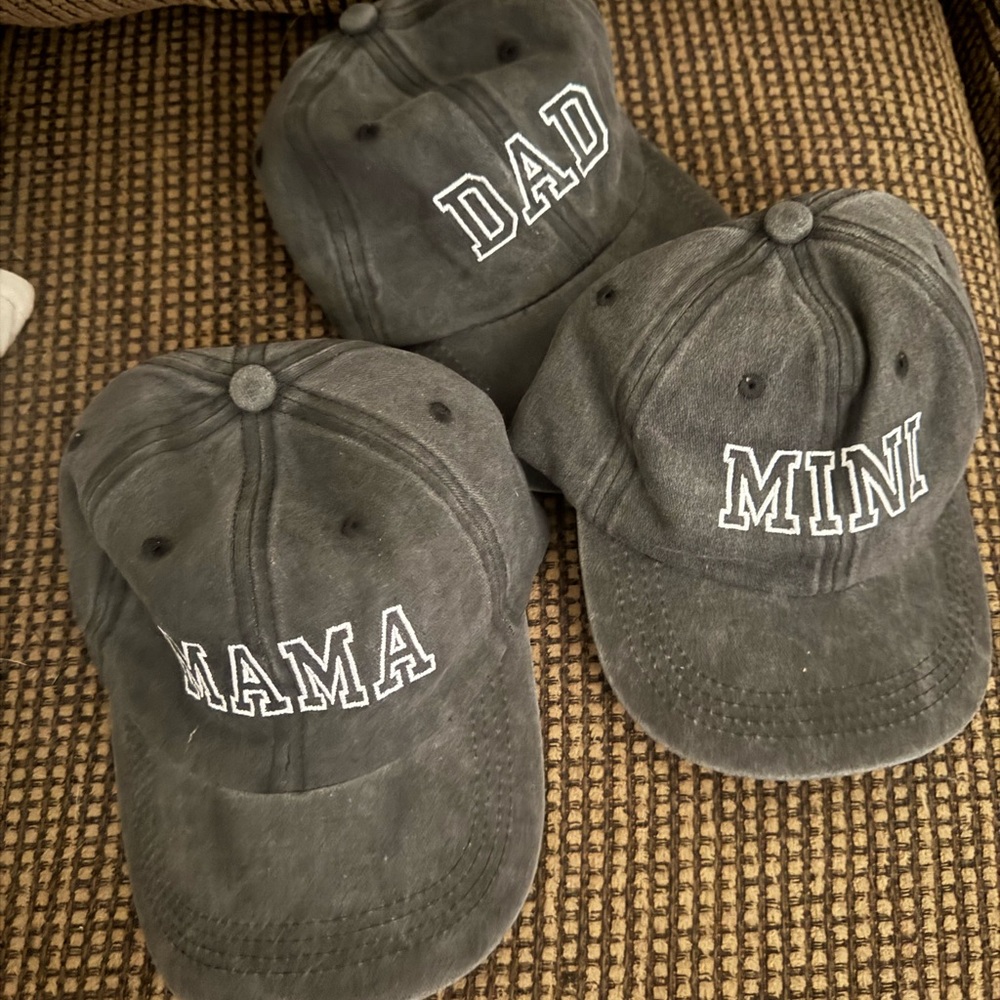 Gray Family Baseball Caps Set